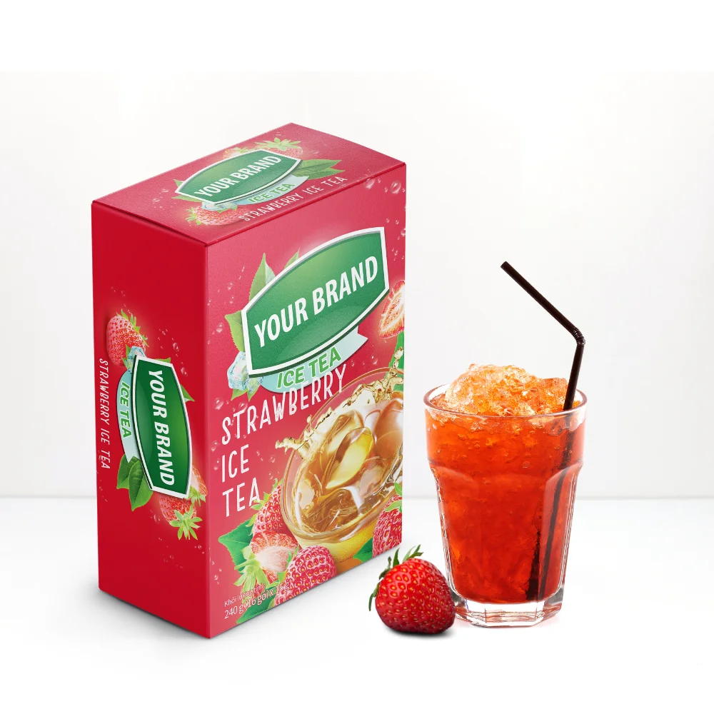 Прямые продажи с фабрики чай быстрого приготовления чайные пакетики индивидуальным вкусом экстракт клубники клубника фруктовый порошок