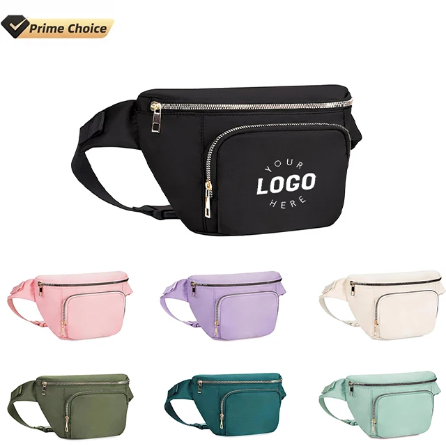 BSCI Custom  Sport Running Belt Bum Waist Bag Nylon Waterproof Fanny Pack crossbody cell phone bag travel waist pack bags