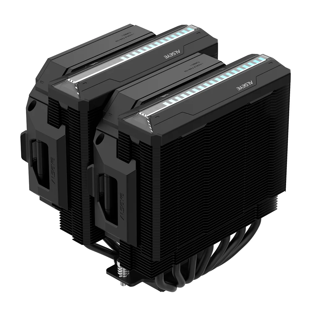 Alseye pickup lighting W700 Pro 7hipes dual tower high performance LGA1700 AM5 computer case  cooling fan cpu cooler