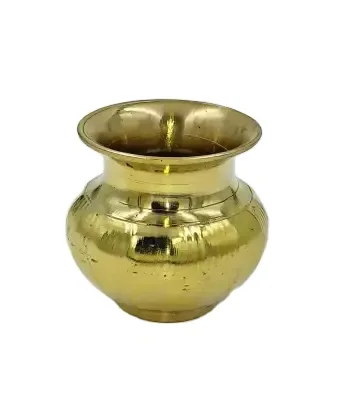 Brass Pall Lota Kalash Lota for Puja Ghar Amrit Storage Grah Poojan and Traditional Occasions Brass Kalash Golden Color