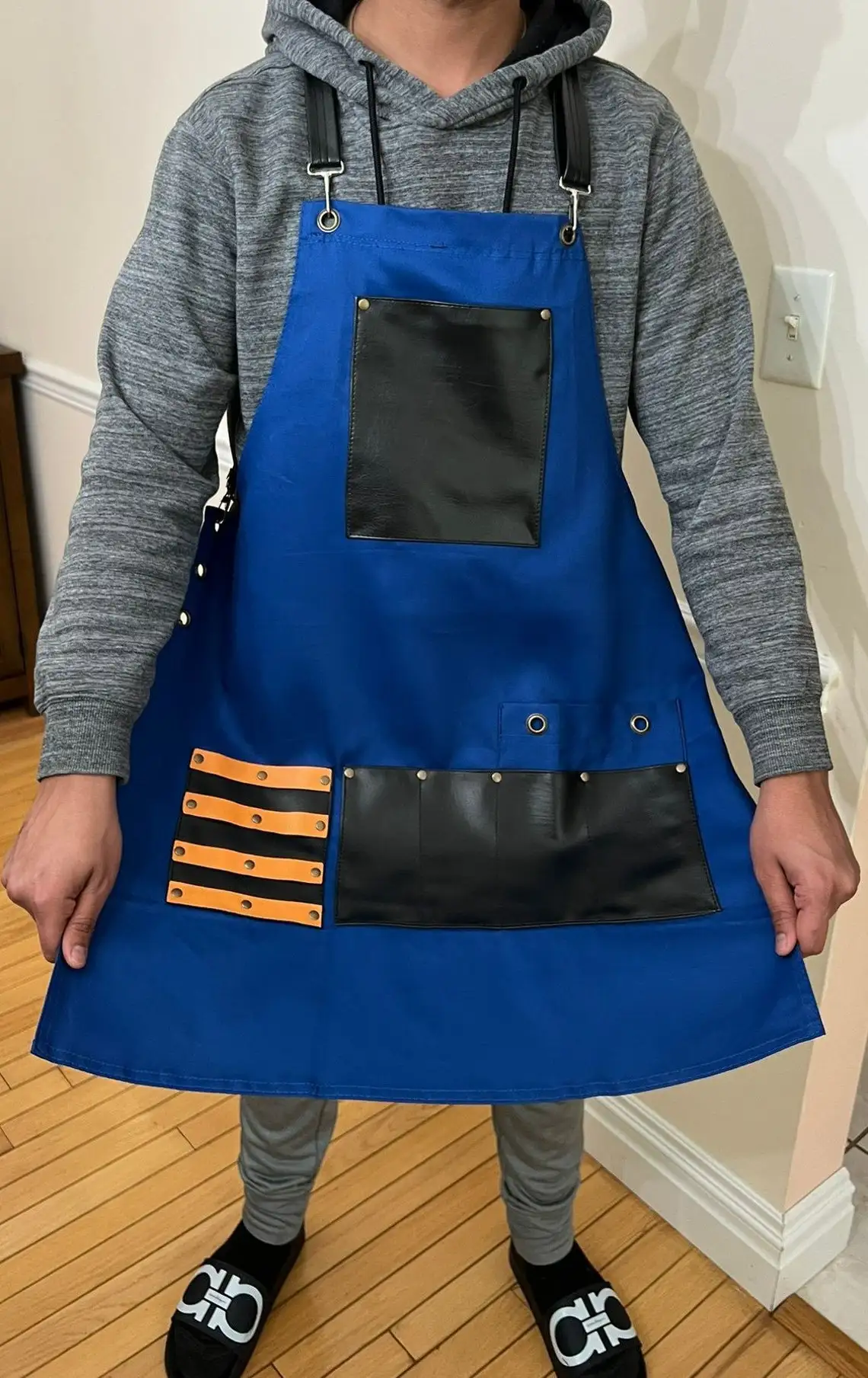 Barber Salon Apron |  Salon Hairdressers Professional Barber Cutting Tools Scissors Combs Razor Holder Adjustable Size Apron