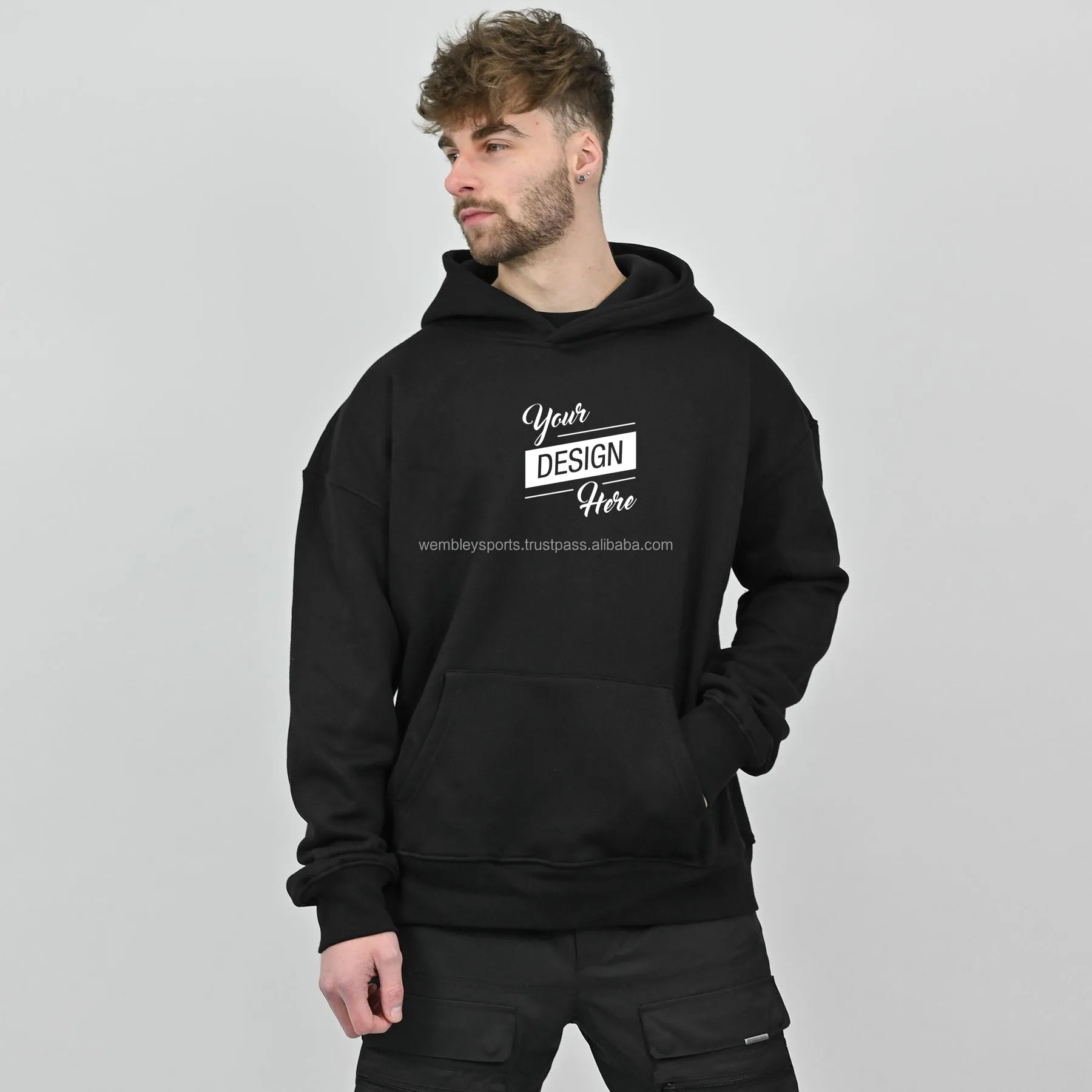 Custom Logo Tracksuits For Men Thick Sweatsuits Gym Sport Wear Training Jogging Suit Two Piece Hoodie And Pants Set