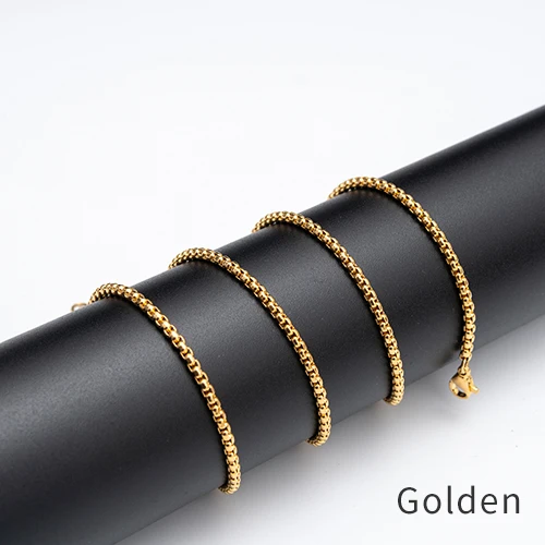 Stainless steel necklace chain men gold plated women bulk extender chain custom rope long chains