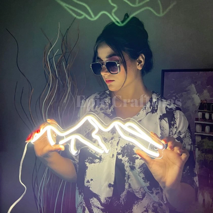 Mountain Neon Signs for event cafe bedroom indoor outdoor use with waterproof neon flex star light neon