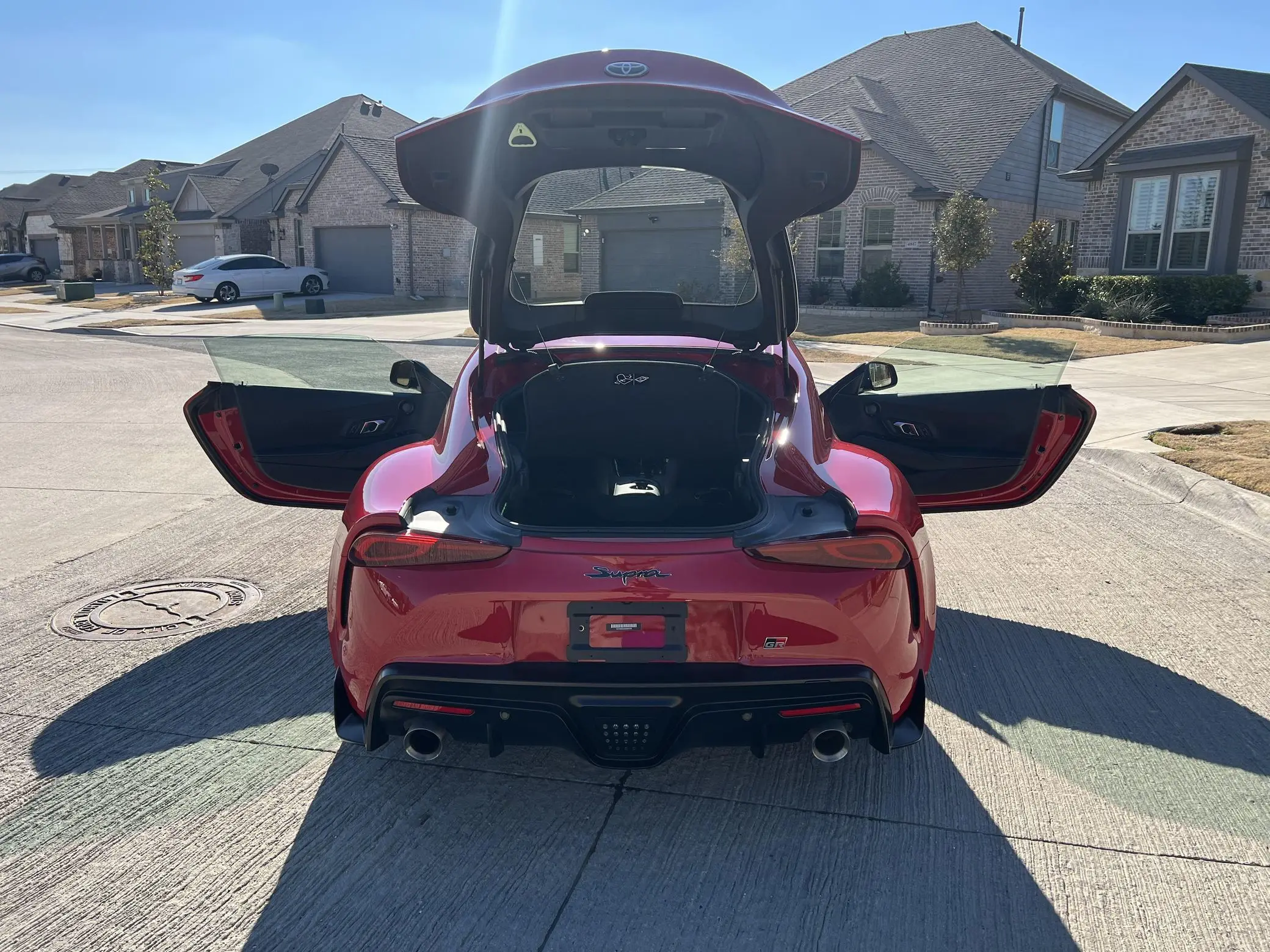 Neatly used 2022 To-yo-ta Supra 3.0 Premium Turbo 6-Cylinder, Renaissance Red coupe car for sale