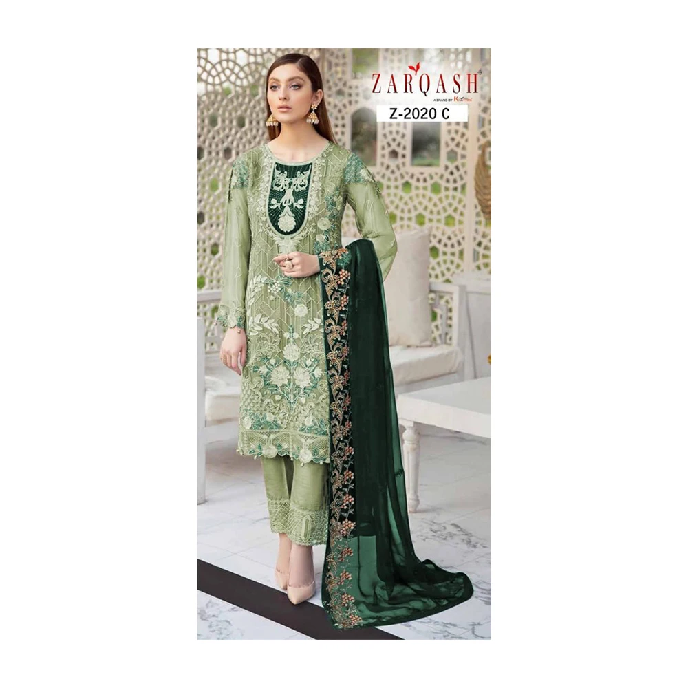 High Quality Santoon Beautiful Embroidered Heavy Top Designing Dress Buy At Factory Price