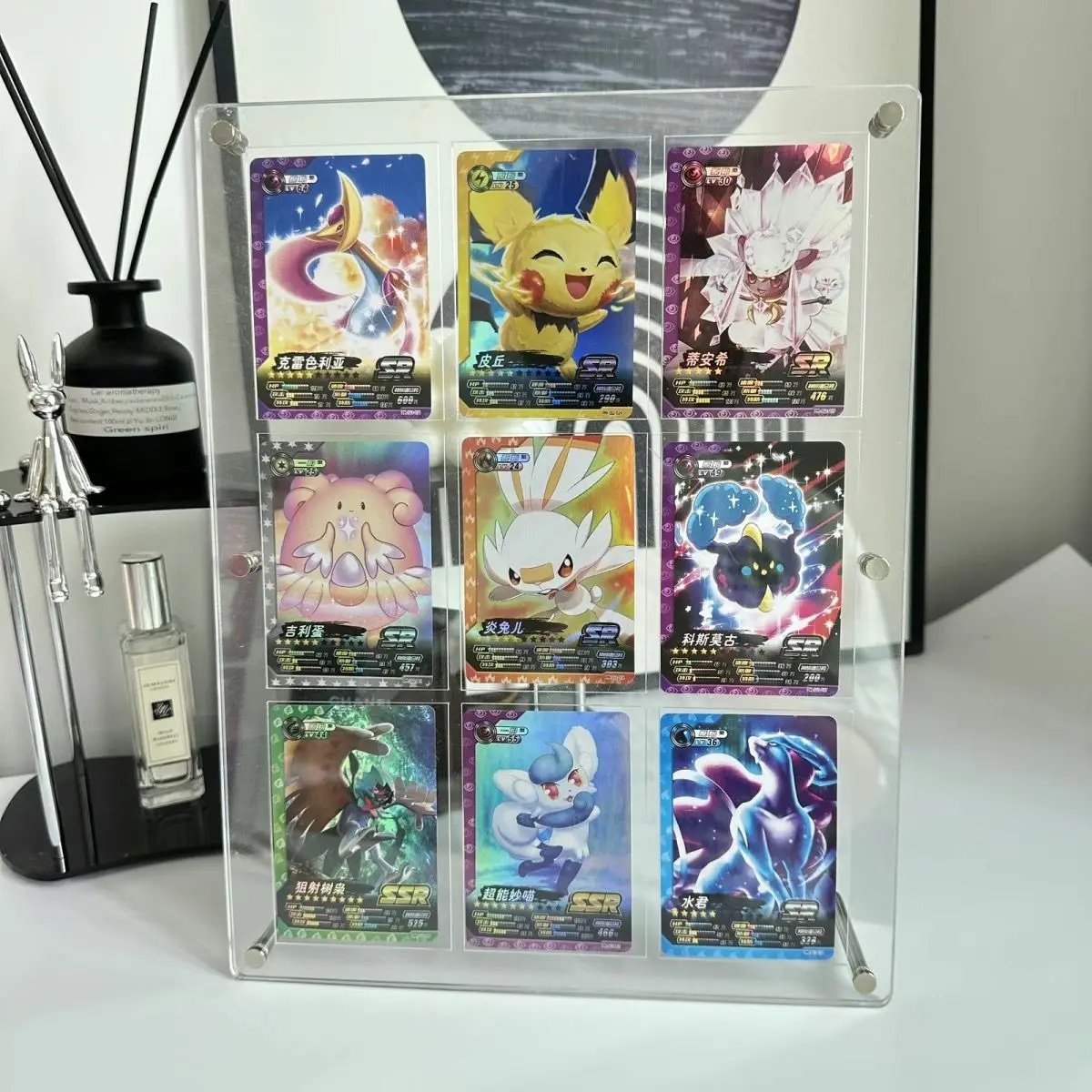 Clear Acrylic Card Holder Display Frame Stand Collectibles Baseball Card Showcase Display for TCG Pokemon Trading Card