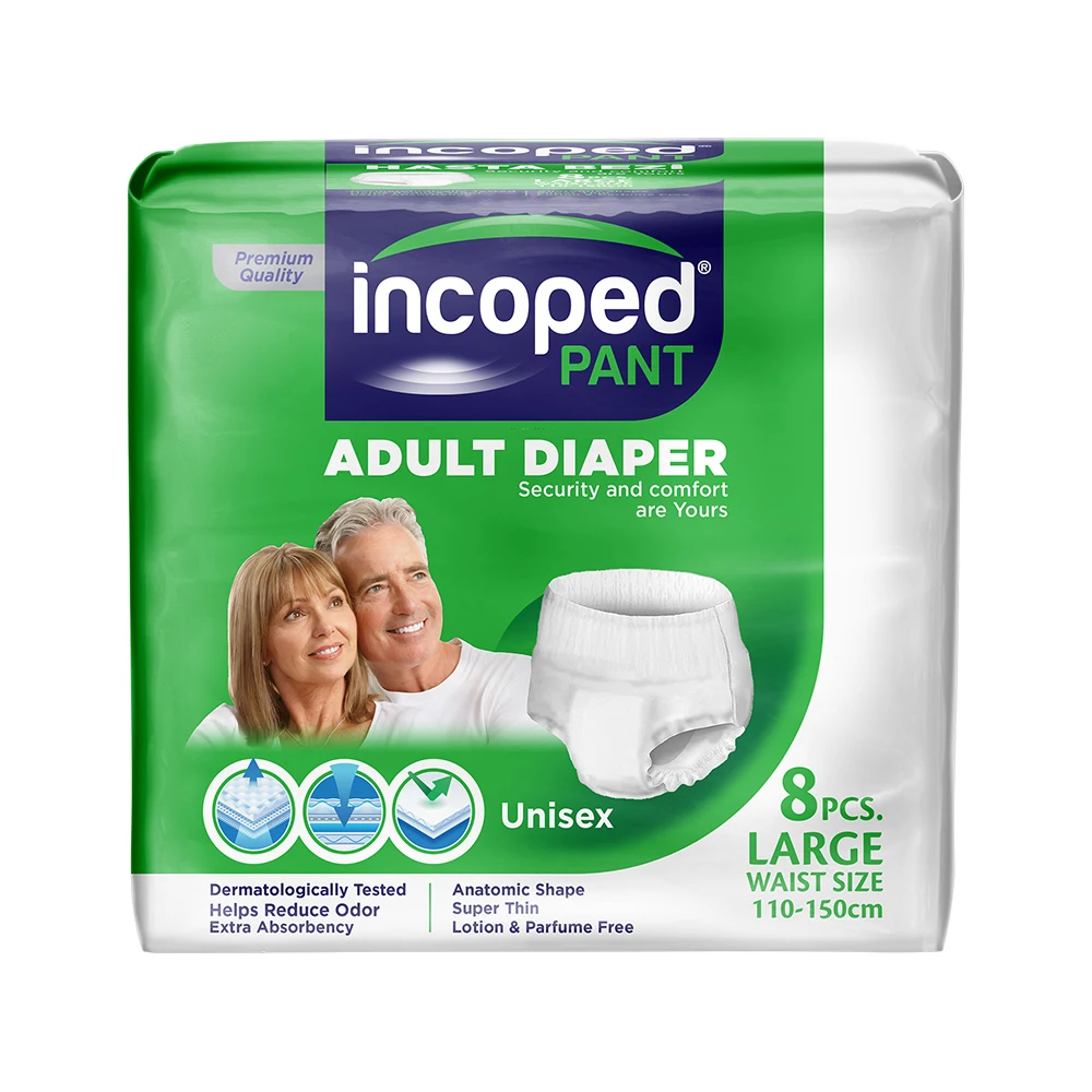 Disposable Incoped Pant Unisex Adult Diaper Medium Large And Ex Large Size Adult Diapers at Factory Price Unisex Diaper