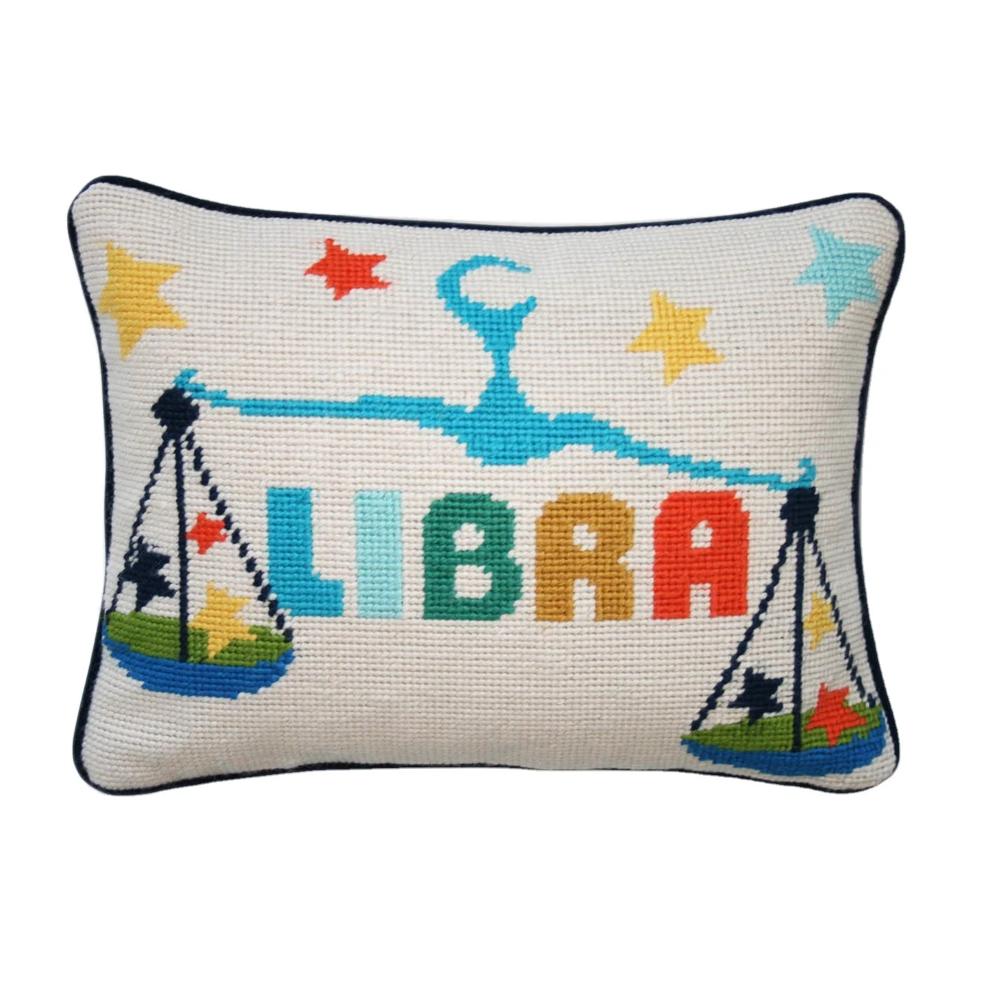 Factory Supplying Personalize Custom Libra Zodiac Needlepoint Throw Pillow Covers With Bottom Price