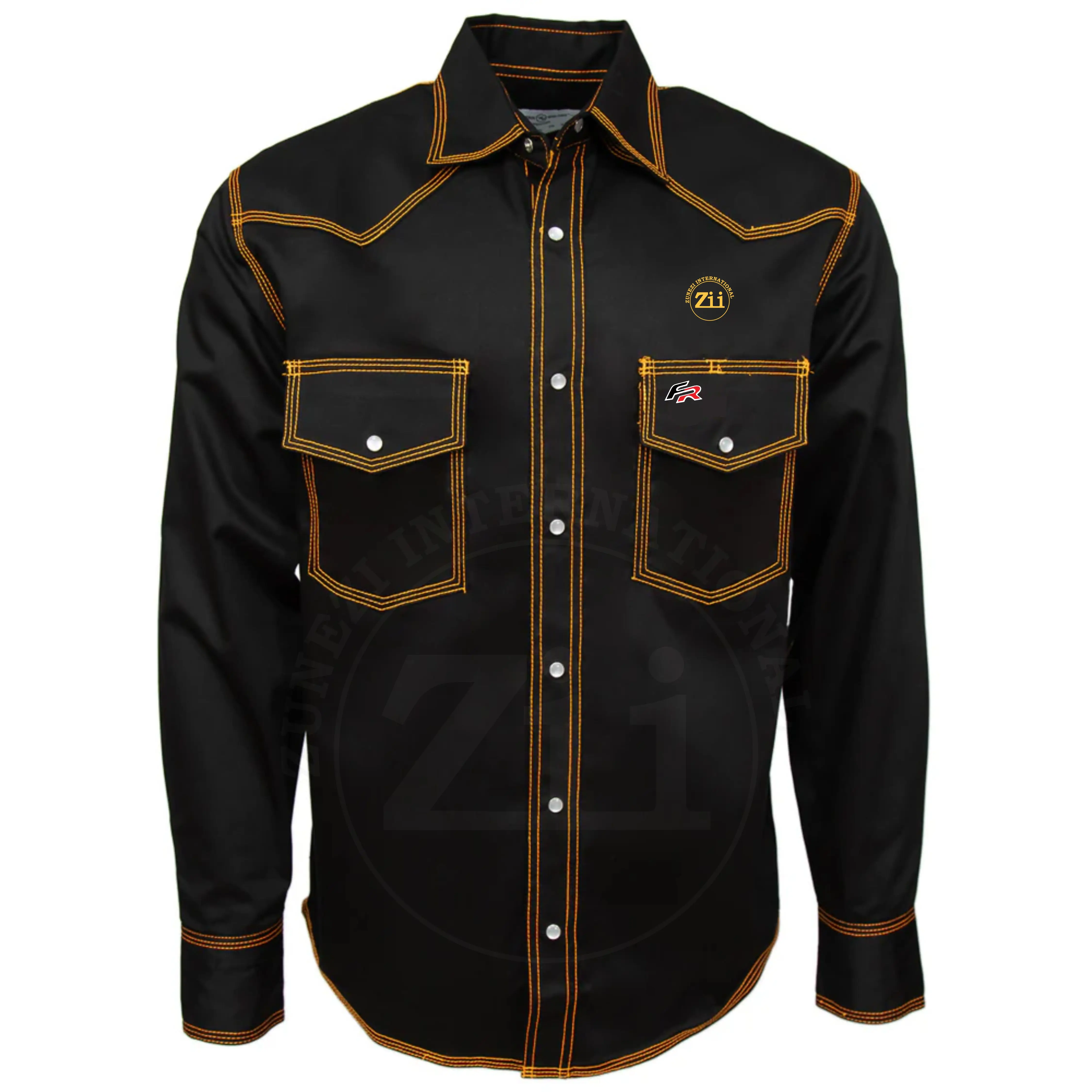 FR Clothing Hot Sale NFPA 2112 CAT 2 Long Sleeve Cotton Welder Shirt Flame Retardant & Antistatic FRC FR Shirt