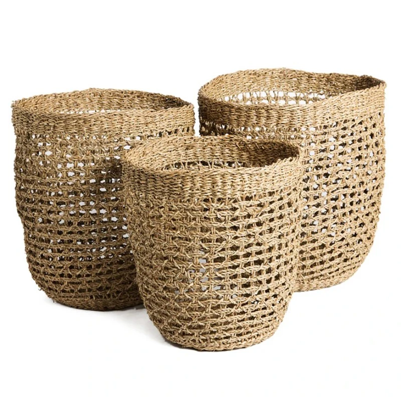 Hot Trend Natural Belly Basket Flower Pots and Planters Outside Garden Made In Vietnam