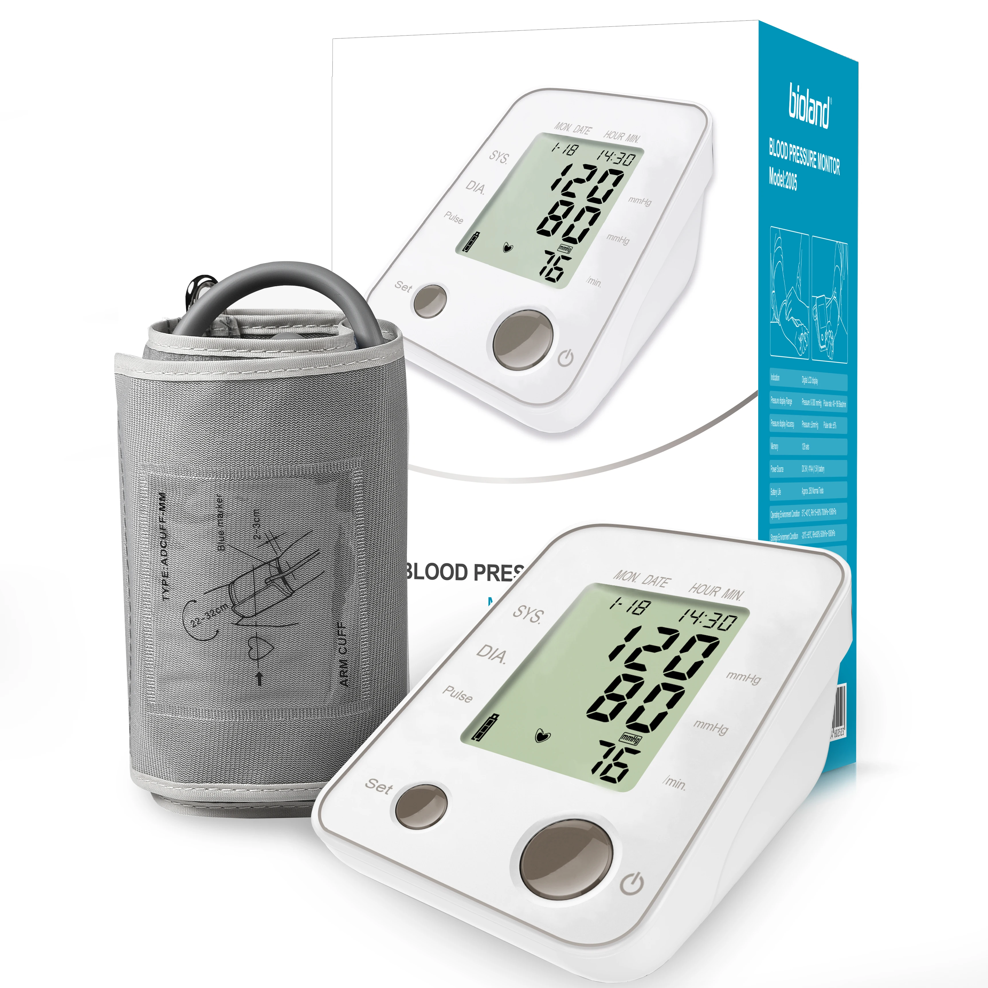 Wholesale LCD Design CE ISO Approved Customization Automatic Check Digital Nursing Blood Pressure Machine Arm Style