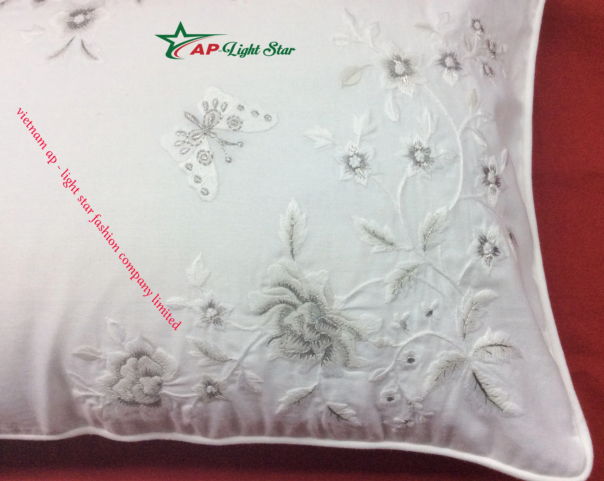 European style hand-embroidered pillowcase collection. Beautiful and luxurious embroidery pattern. accept bulk orders