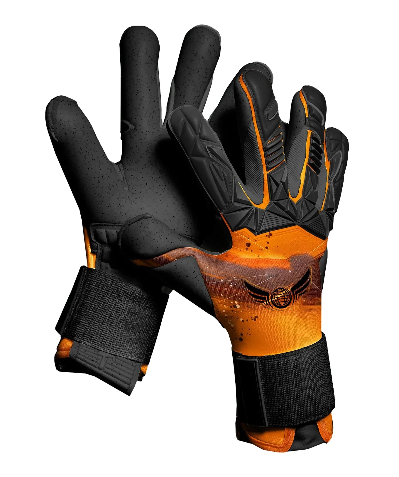 Customized Professional Competition Soccer Goalkeeper Gloves German Latex Silk OEM PVC Football Logo Packing Color Printing Type