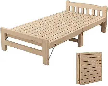 Cheap High Quality Wood Single Folding Bed Eco-friendly Portable Folding Beds