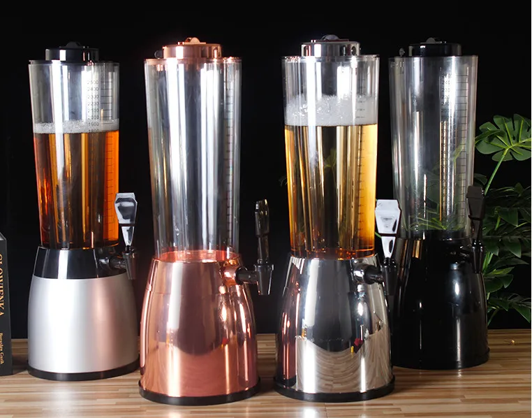 bottoms up plastic 2.5l acrylic juice dispenser juicer bottle customized beer tower dispenser