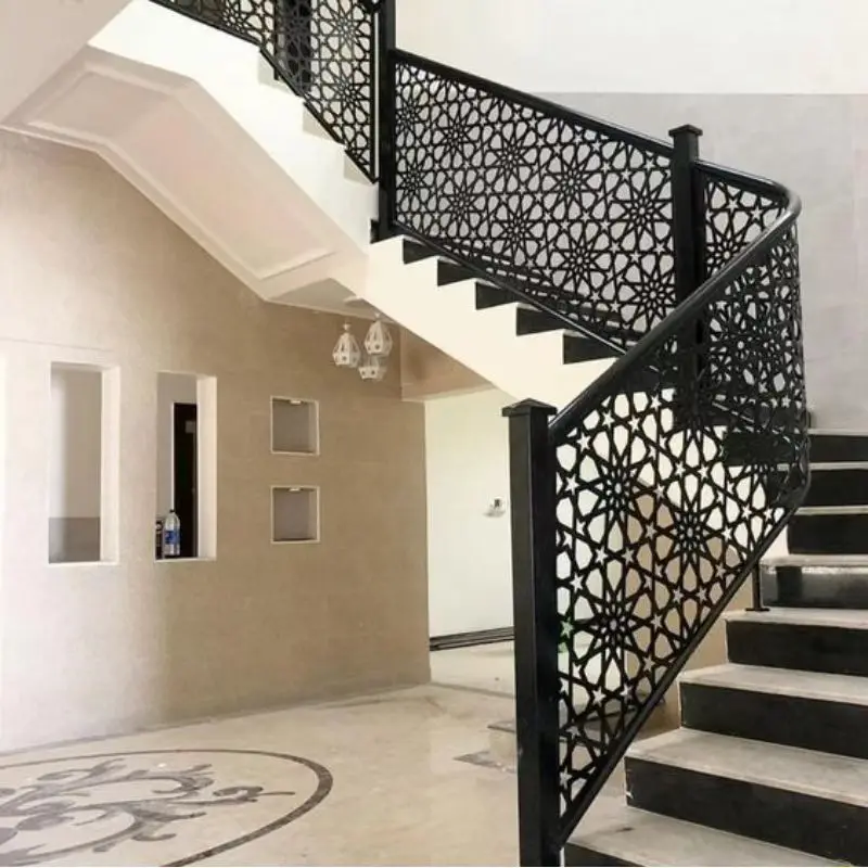 Customized Laser Cut House Balcony or Stair Building Decorative Railing Fence