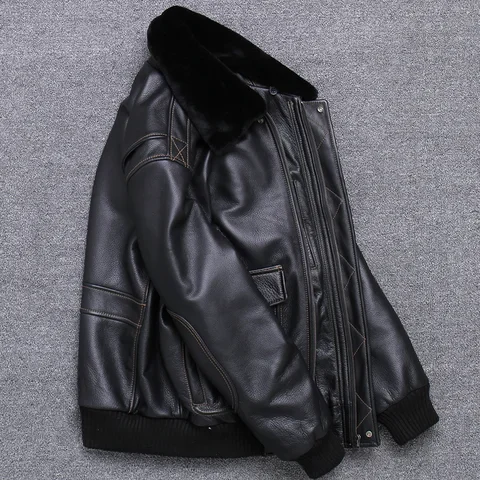New Leather Jacket For Unisex 2023 Wholesale Genuine Cowhide Fabric Fashion Men Genuine Leather Jackets Made in Pakistan