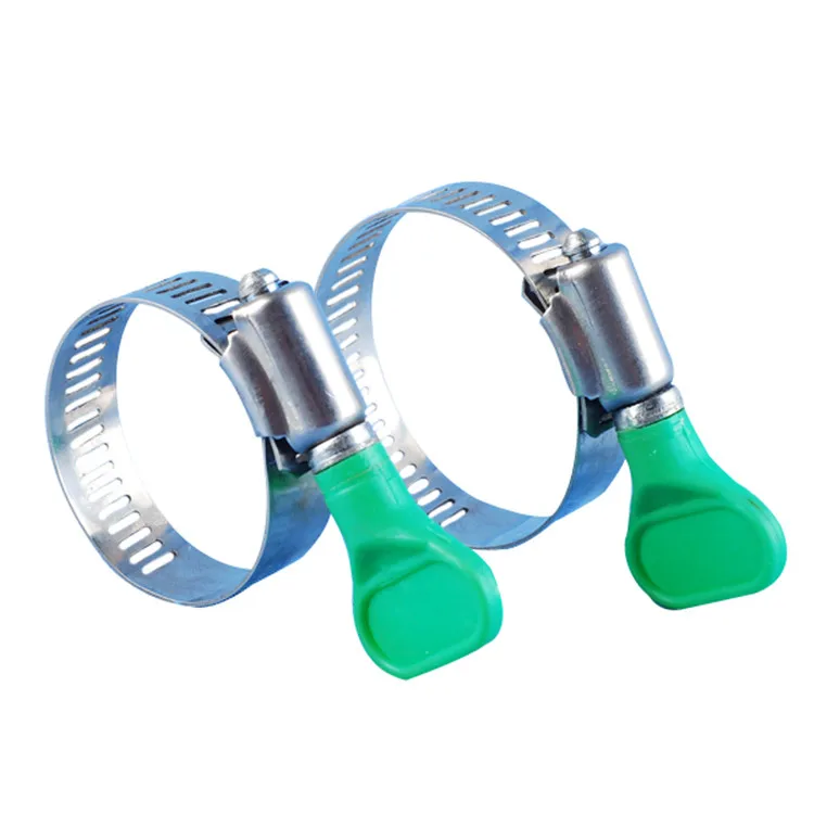 Hot sale Stainless steel / galvanized iron American Type Hose Clamp With plastic butterfly Handle