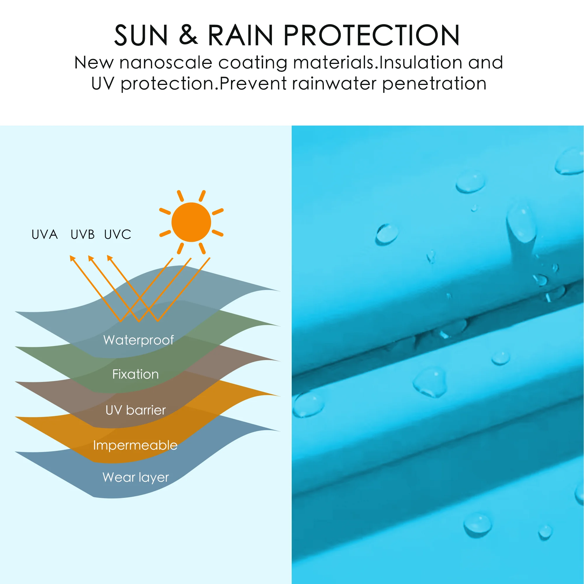 High Quality Chinese Aluminium Alloy Frame Patio Umbrella Roman-Style for Garden Beach Hospital for Outdoor Furniture Coffee