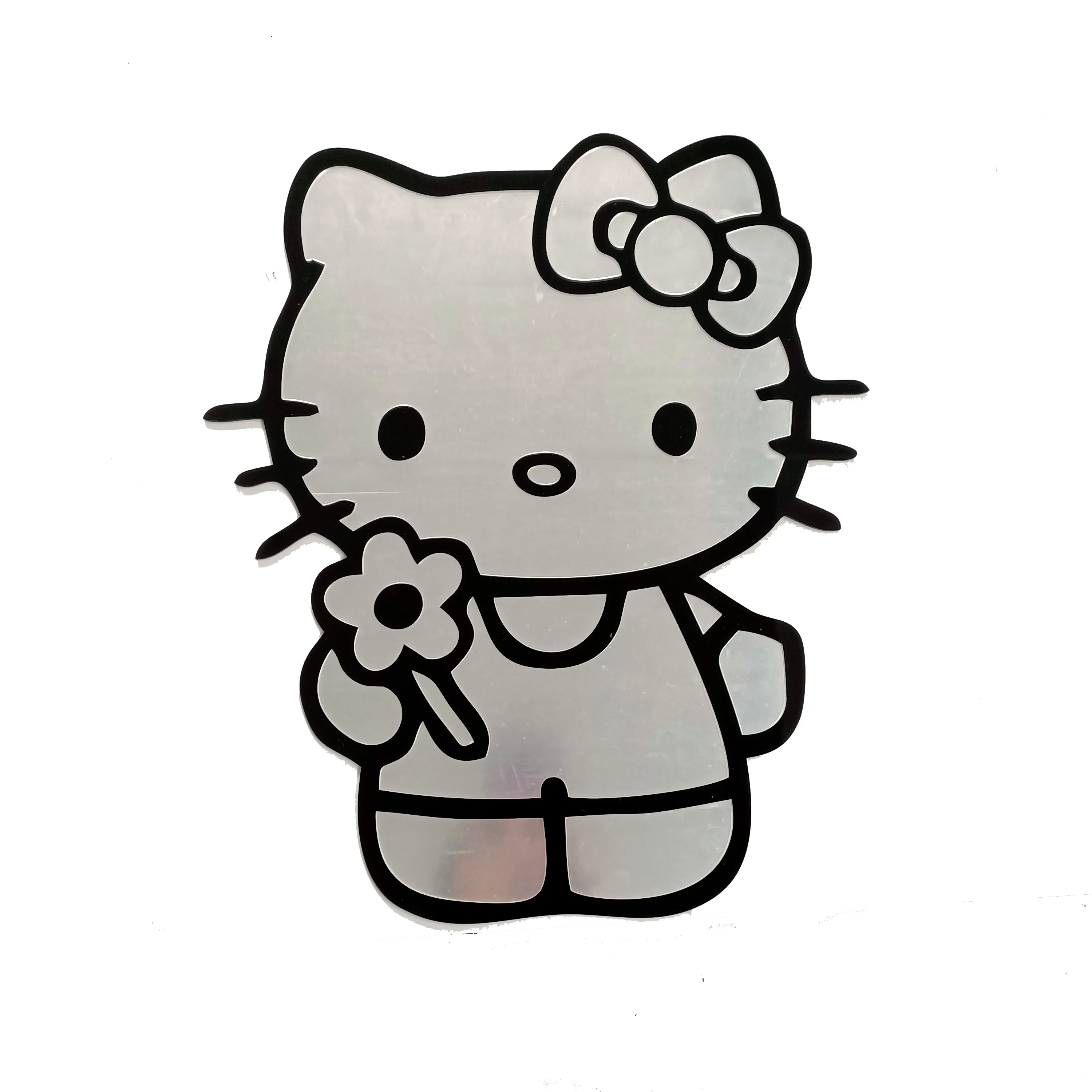 Custom Shaped Acrylic Home Wall Stickers Decorative 3d Mirror Tiktok Hot Sale Hello Kitty Mirror Holiday Gift
