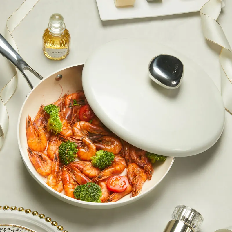 Healthy No Oil No Smoke Long Handle Easy Cooking Pan Skillet Kitchen Handle Nonstick Frying Pan