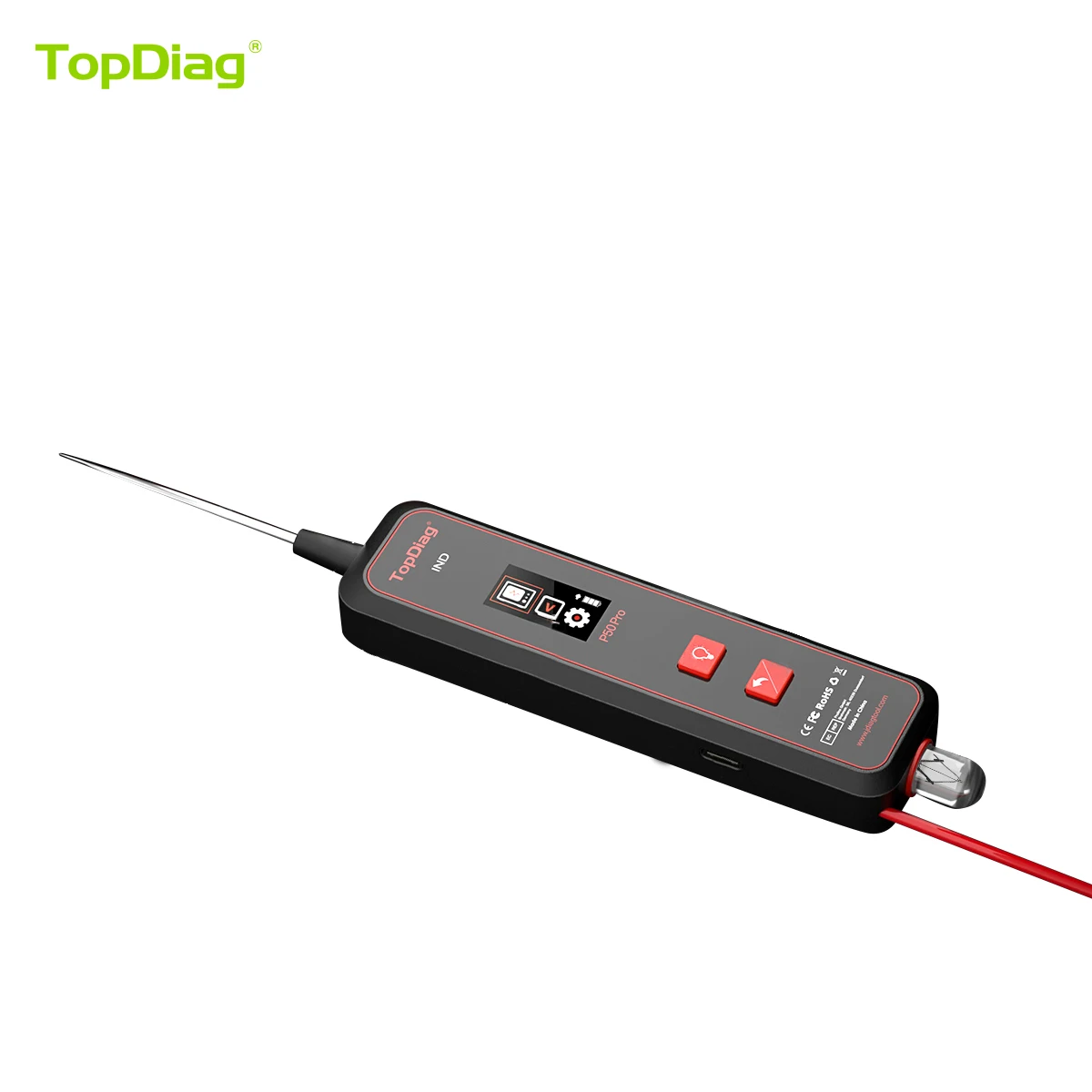 Wholesale Universal Digital Display TopDiag P50Pro Car Truck Repairr Probe Pen Light Bulb Repair Diagnostic Tools