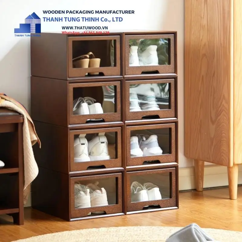 Footwear, reimagined Introducing Our Exclusive Wooden Shoe Boxes Manufacturer Range WhatsApp: +84 937 545 579