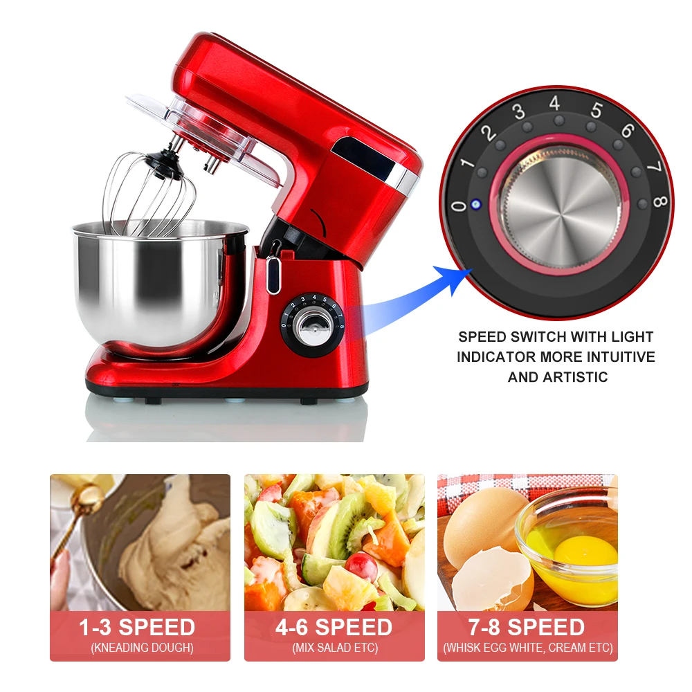 1200W 5.5 liter multi-functional kitchen stand food mixer with CE GS ETL certificate