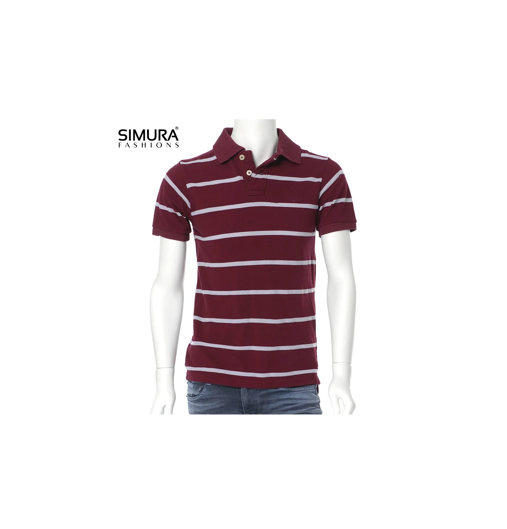 High Quality Export Oriented Short Sleeve Polo Neck 100% Cotton Stripe Polo Shirt For Men & Boy Wholesale price From Bangladesh