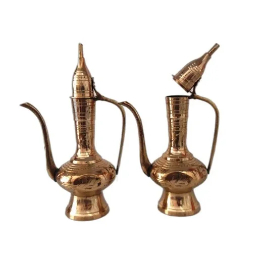 High Quality Mirror Finished Brass Pot Aftaba Coffee Tea Kettle Engraved Design Available Wholesale Price.