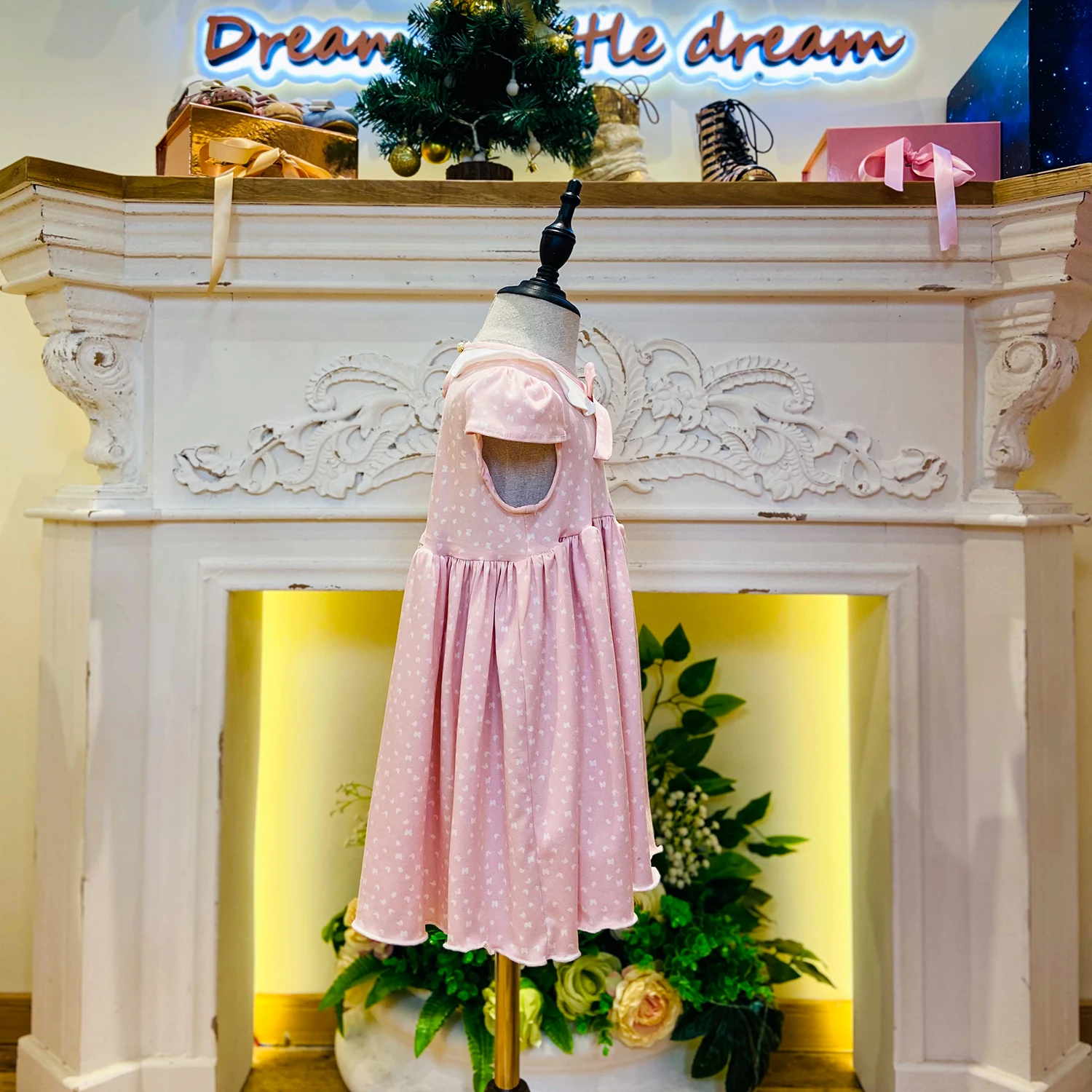 baby dress girls pink milk silk 2 to 14 years old dot baby christening dress heirloom dresses for girls