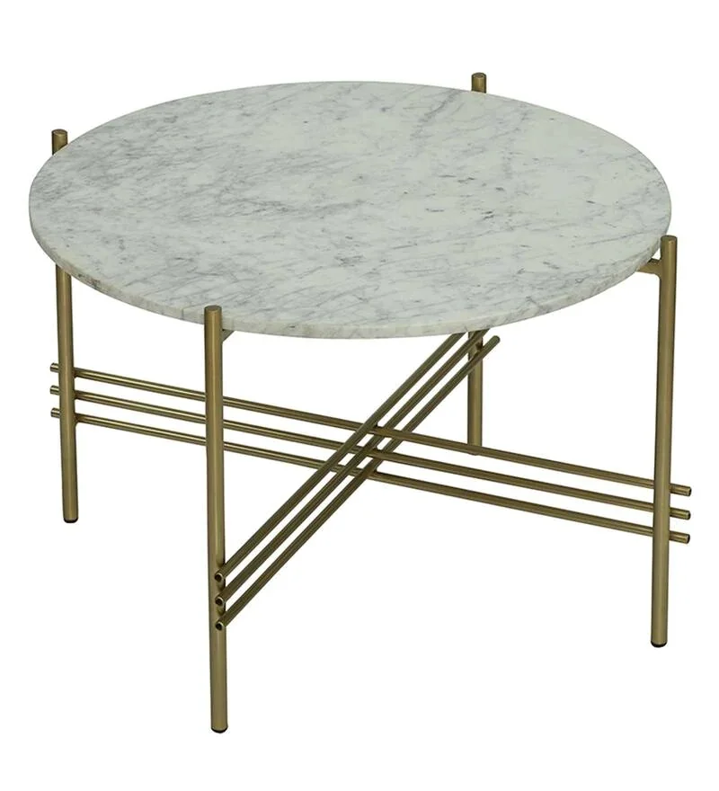 Top Standard Product Round Modern Stacking Nesting Table Metal Frame Marble Top High Quality Indian Handicraft New Design 2025