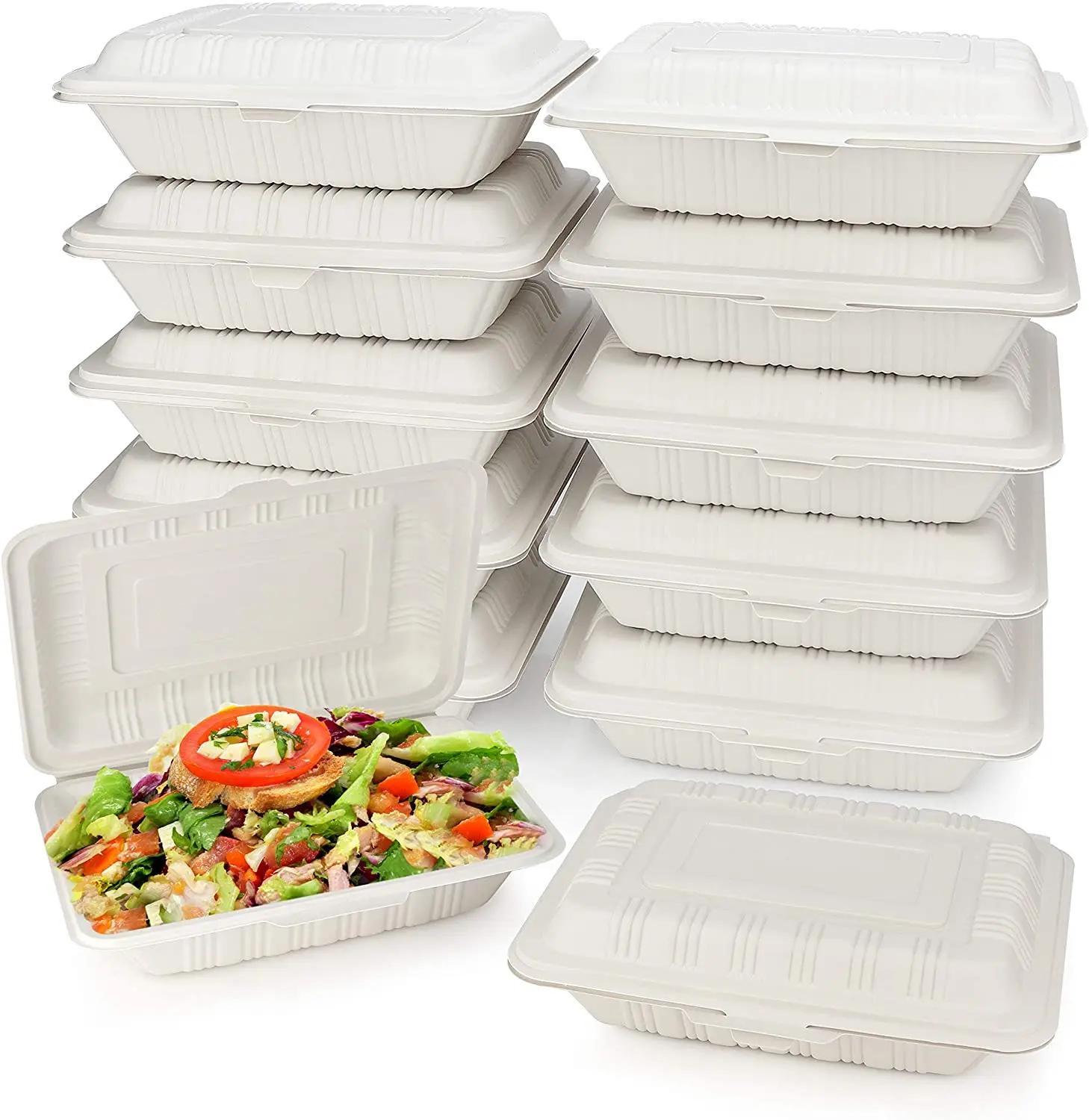 Customized Size Compostable Food Container Disposable Eco Friendly Corn Starch Burger Box for Takeout