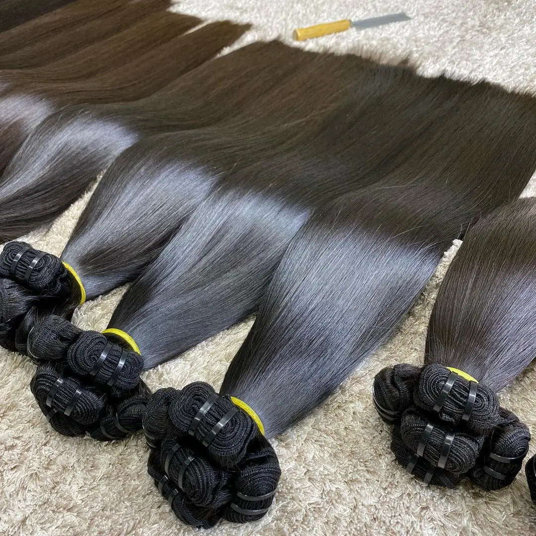 Волосы для черных женщин remy Прямые пряди необработанные натуральные волосы наращивания