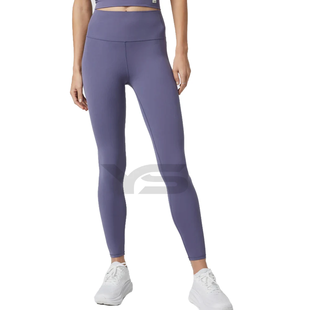Top Quality Custom Solid Color Leggings Polyester Four-way Stretchy Yoga Outwork Sports Gym Fitness High Waist Leggings