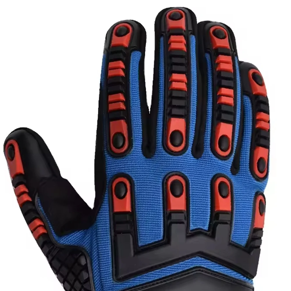Real Goat Skin Leather Anti slip Cut Resistance Impact Working Gloves TPR finger tips knuckle protection winter Safety Gloves