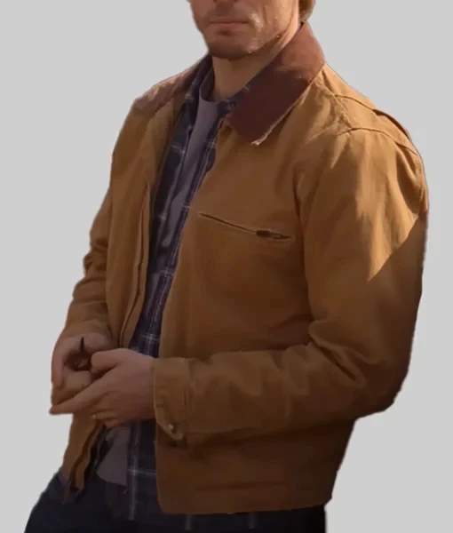 Custom logo Winter High Weight Boxy Fit Corduroy Collar Quilted Cotton Lined Detroit Canvas Bagman Sam Claflin Jacket Mens