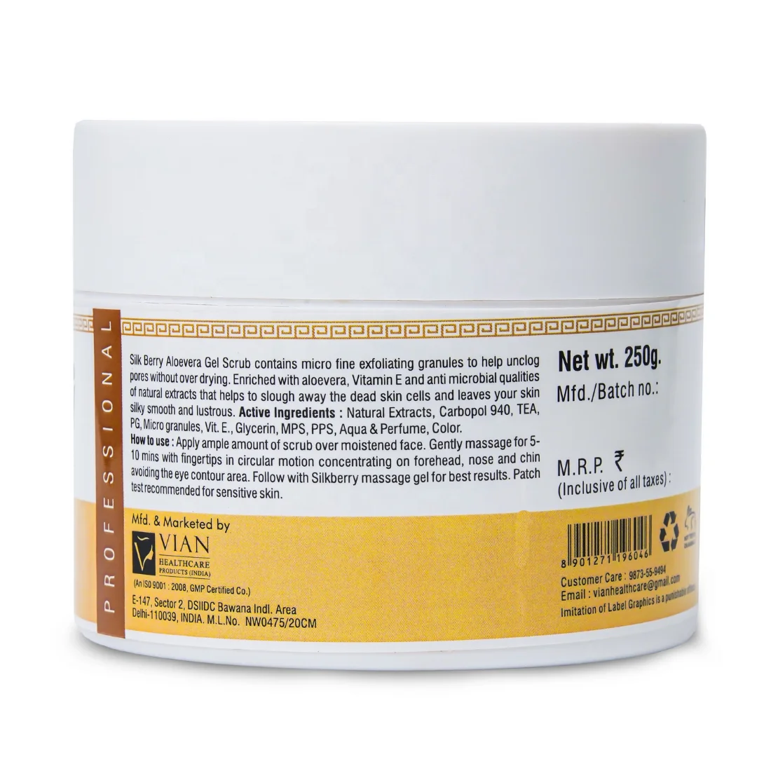 Silkberry Gold leaf Exfoliating Scrub Bodyscrub Skin Brightening Deep Cleaning Skin Tone Facial Scrub Glowing Skin Naturally