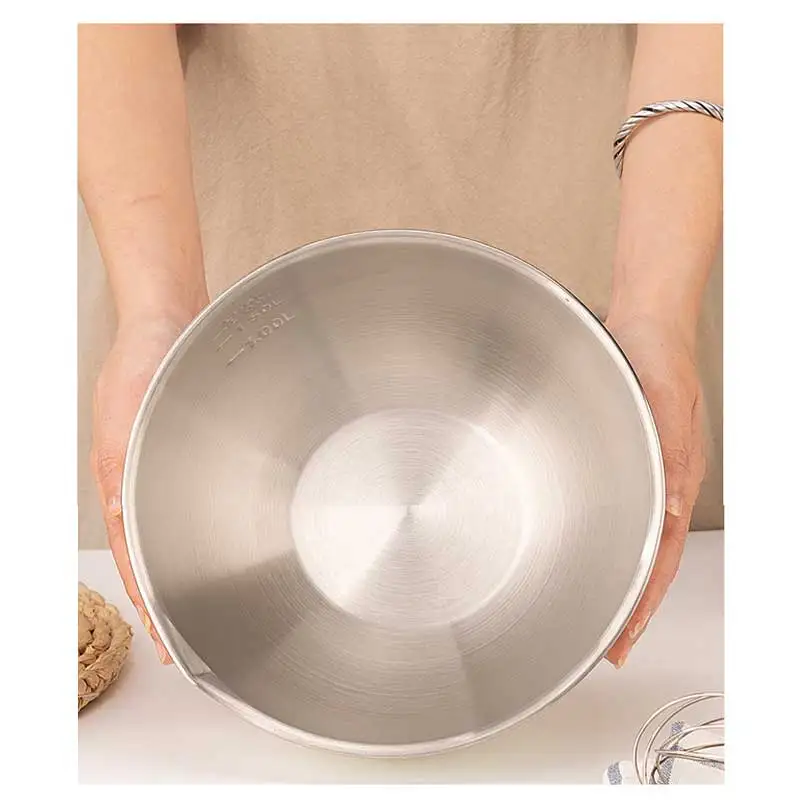 Professional Deep Personalized Dough Big Large Salad Multipurpose Cake Enamel Stainless Steel Mixing Bowl