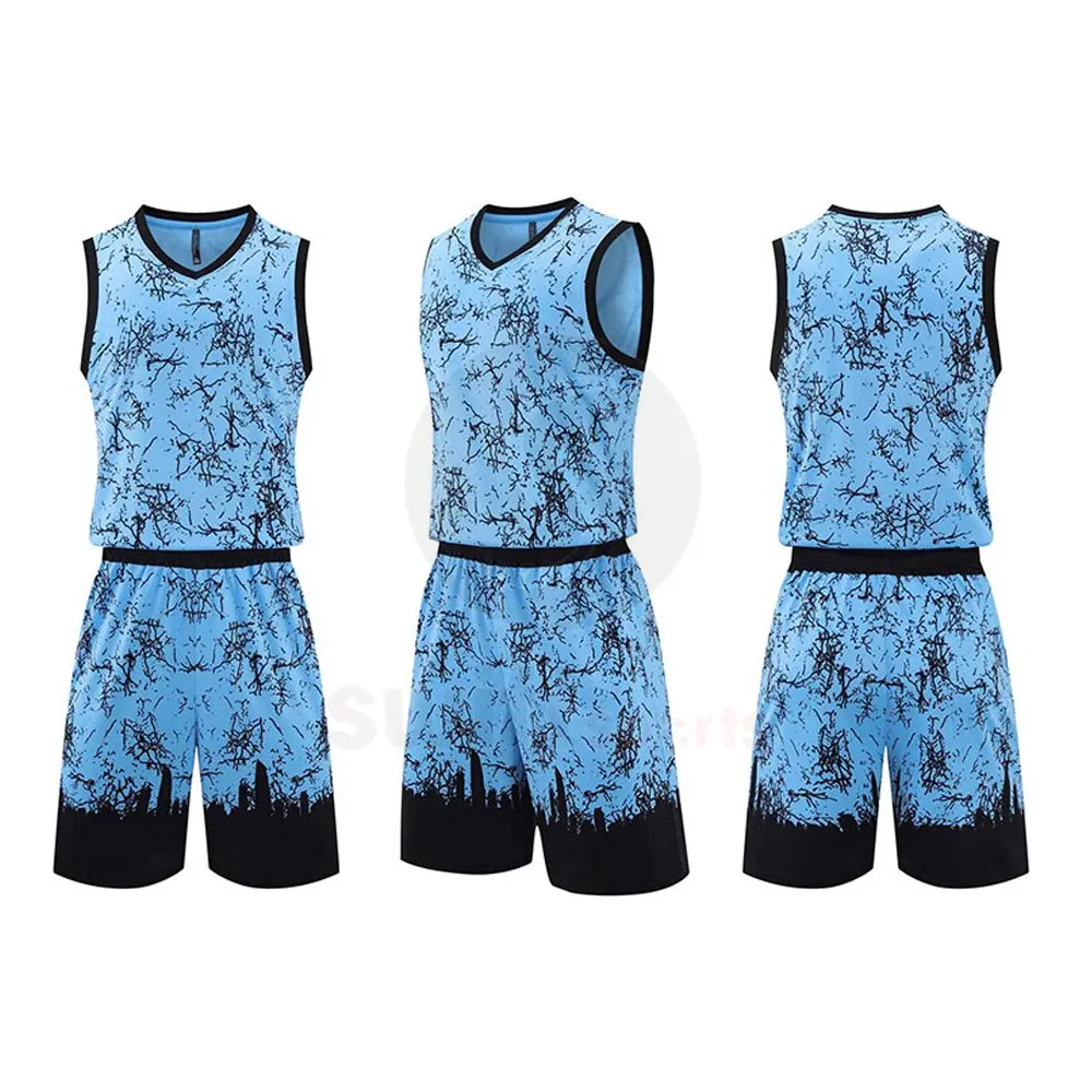 Professional Manufactured Durable Material Polyester Made Anti-Wrinkle Men Basketball Uniforms
