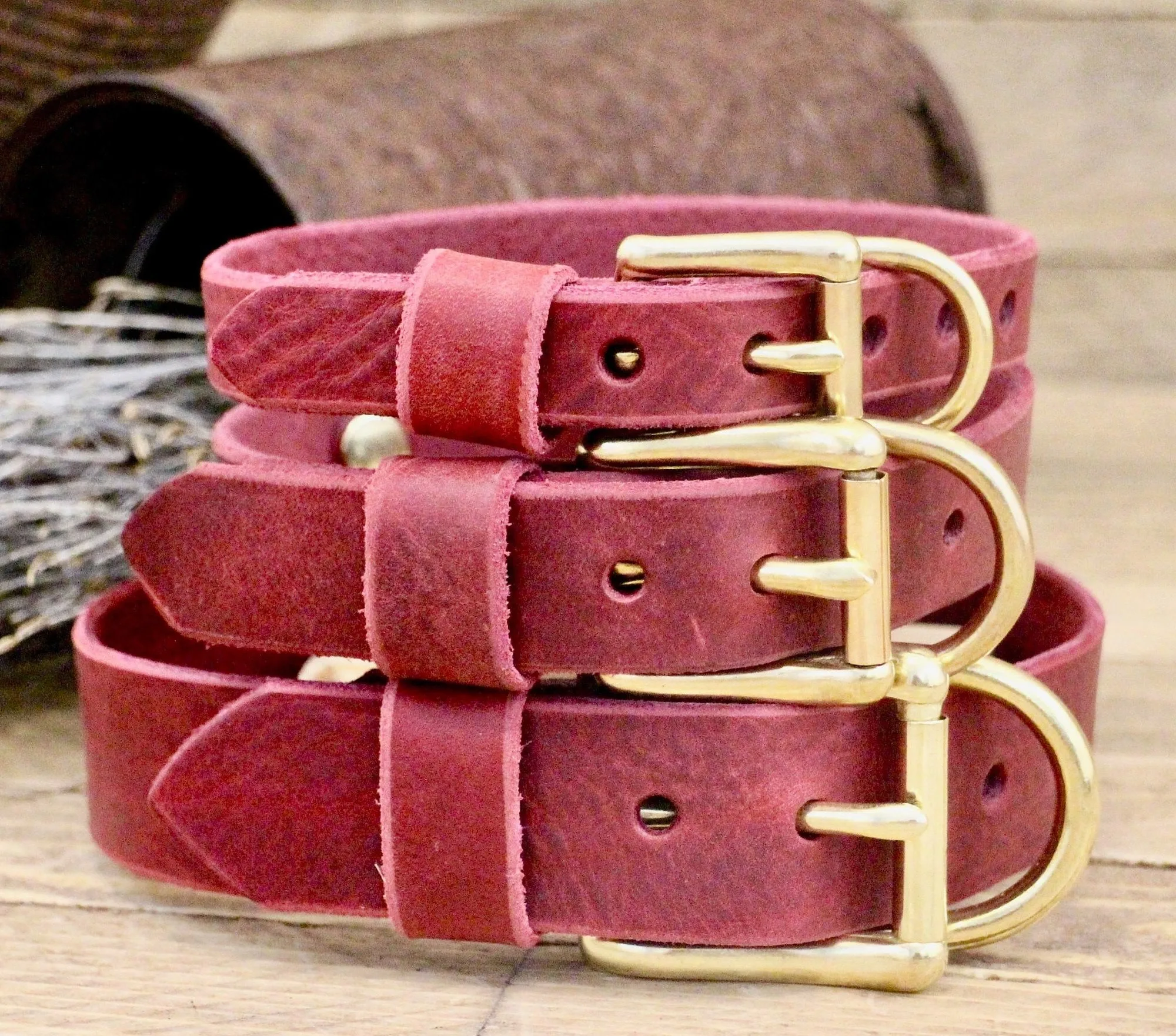 Best Selling Double Stiches Customized Leather Dog Collars In Cheap Price