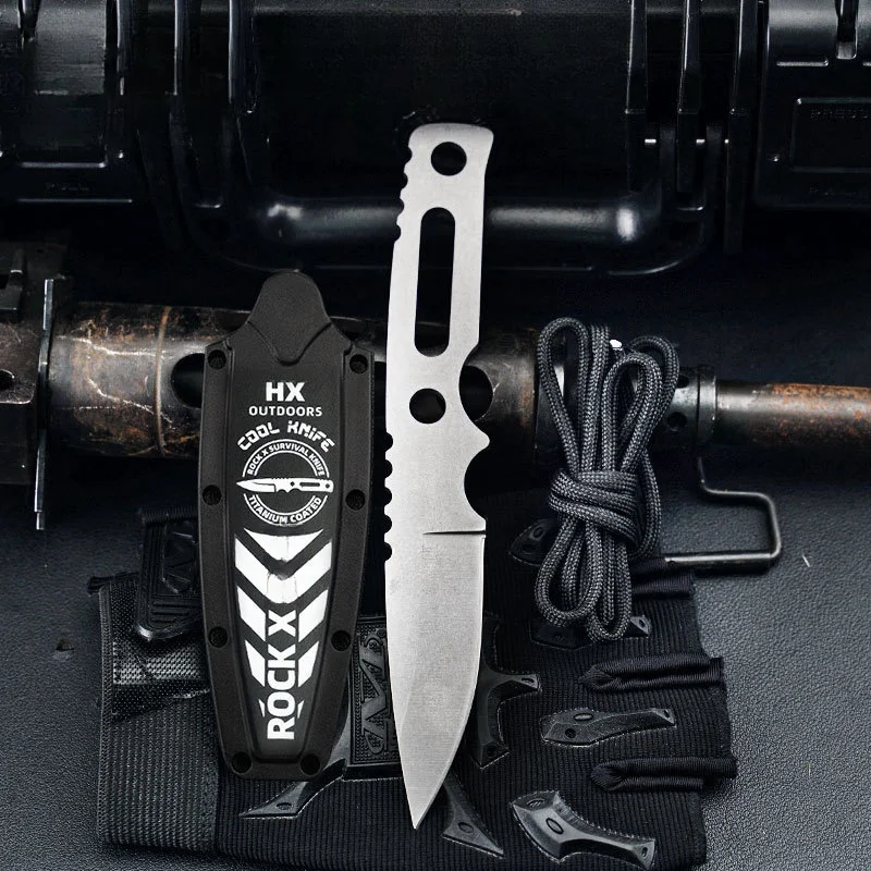 Fixed Blade Knife Abs Handle 12c27 Blade Outdoor Utility Knife Hunting Survival Outdoor Knife With Sheath