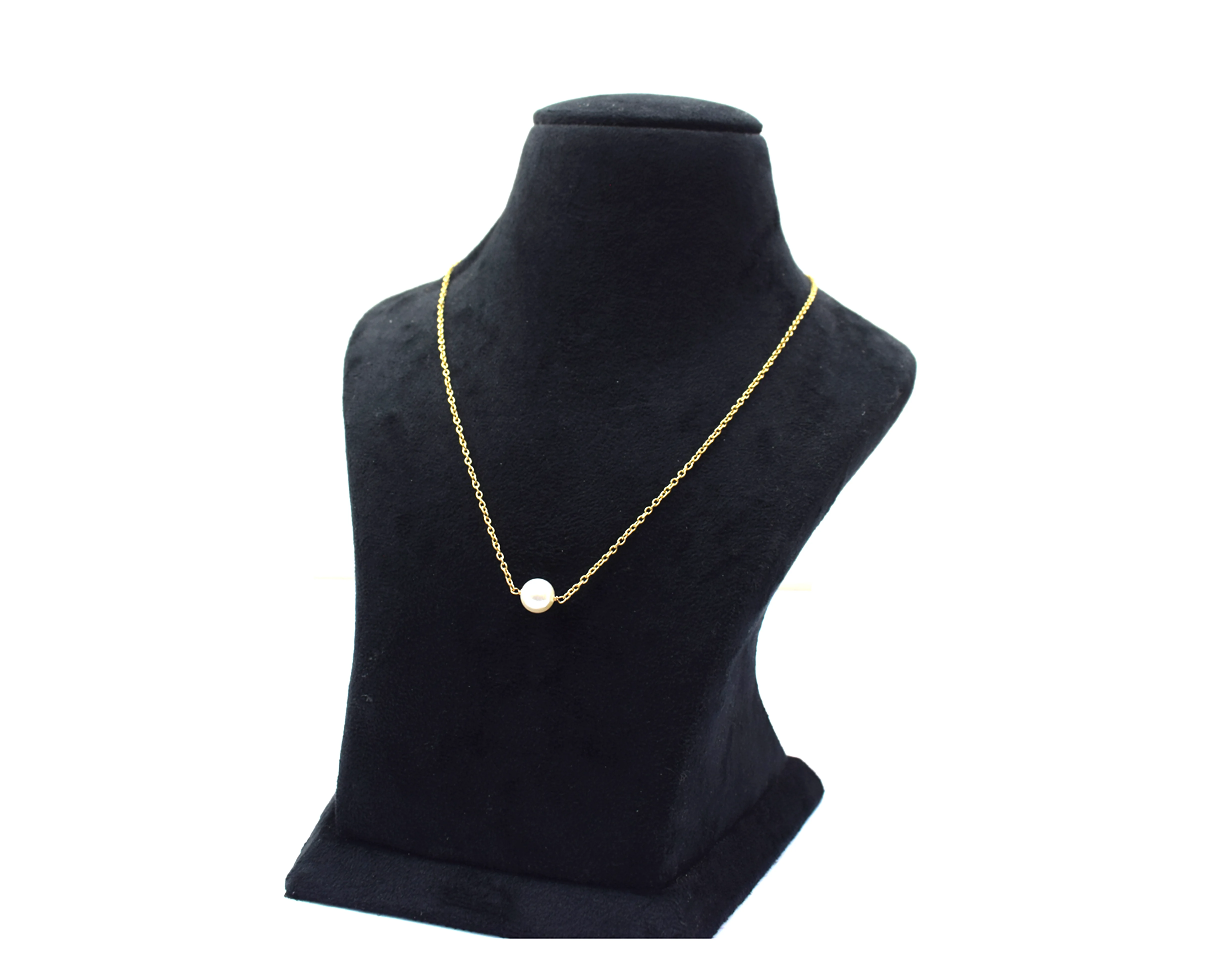 18K Gold Filled Pearl Round Shape Handmade Adjustable Fashionable Design Gift For Her Chain Necklace