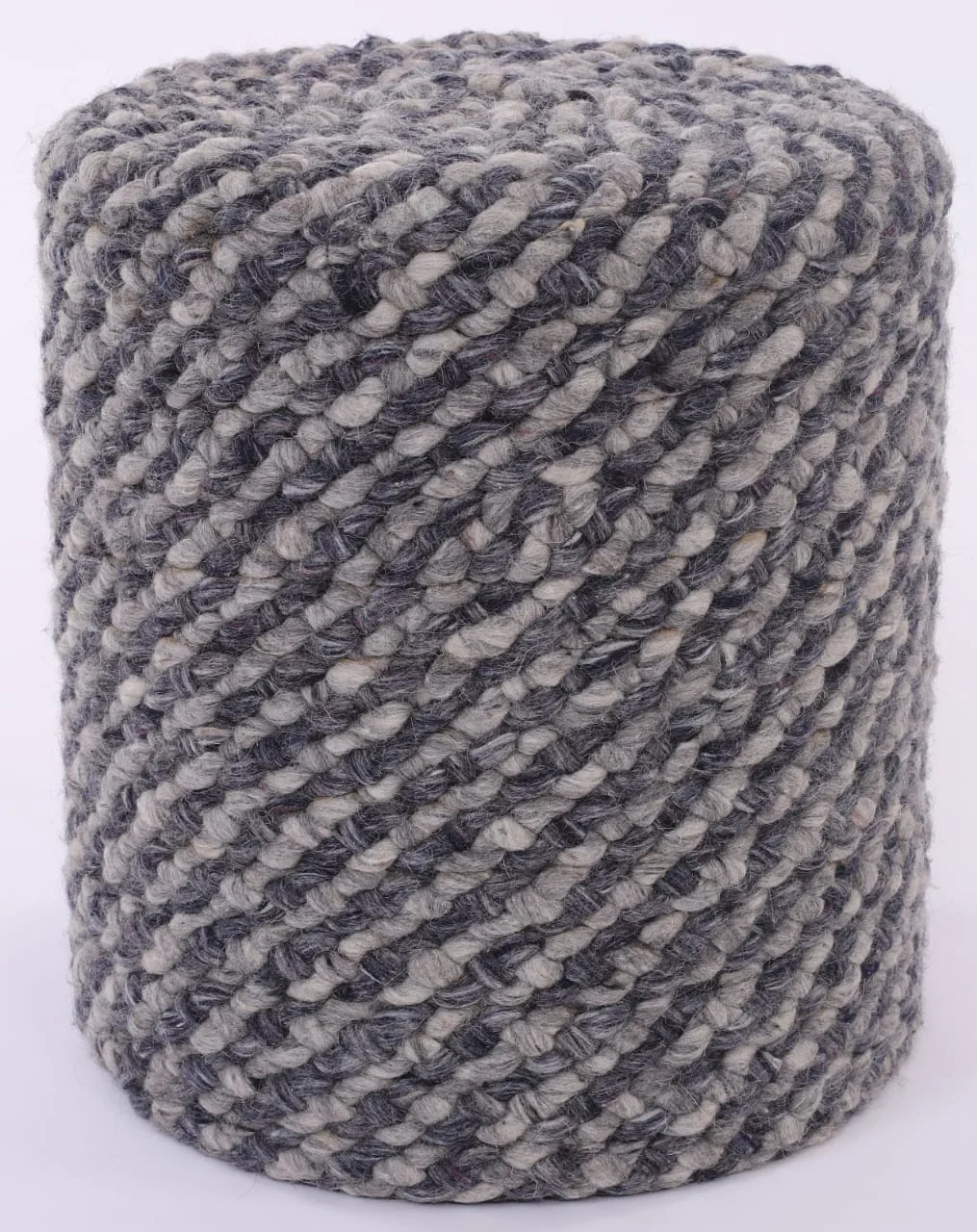 Latest trending home decor eco-friendly easy moving washable round poufs Jute Polyester stool round pouf modern ottoman poufs