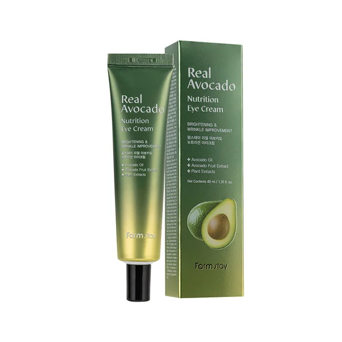 FARMSTAY REAL AVOCADO NUTRITION EYE CREAM  - made in Korean Cosmetic - Anti-Aging Anti-Wrinkle Whitening Dark Circles Nourishing