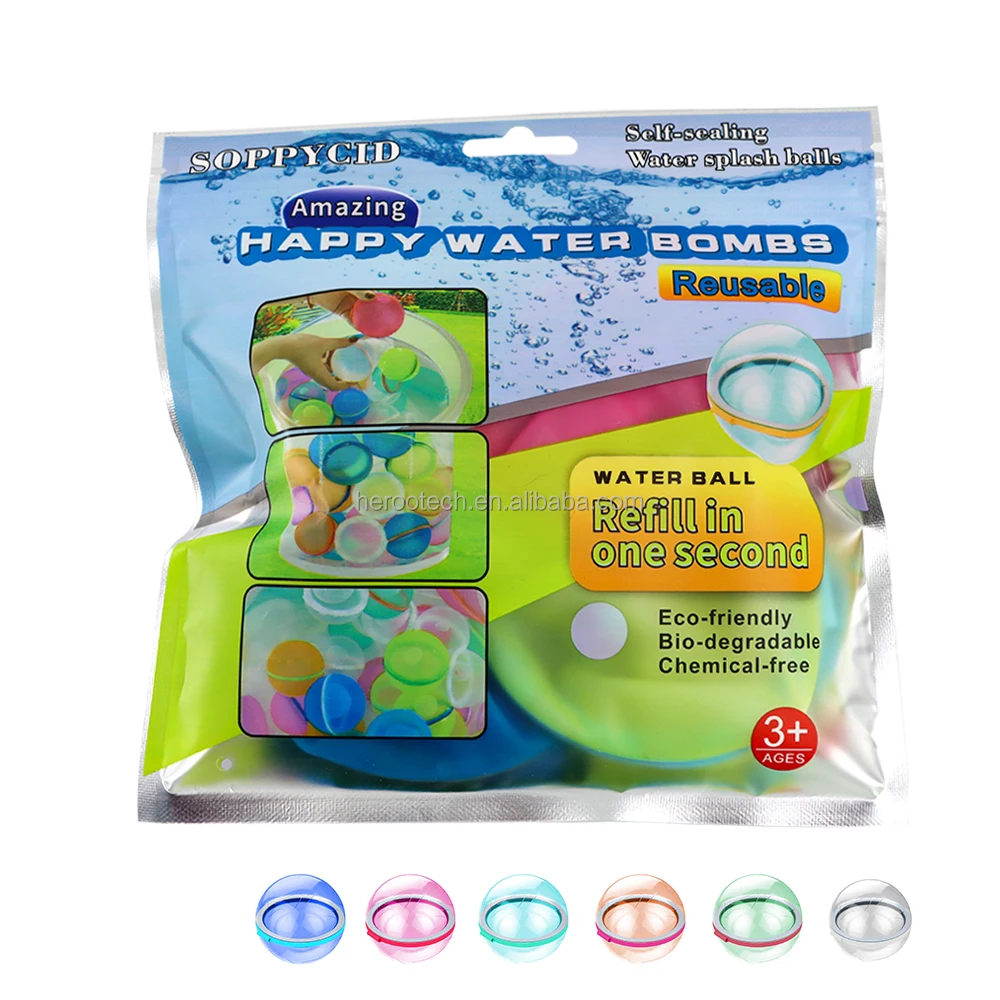 Magnetic Water Balloon Magic Quick Fill Water Splash Ball Toys Self-sealing Reusable Water Bomb