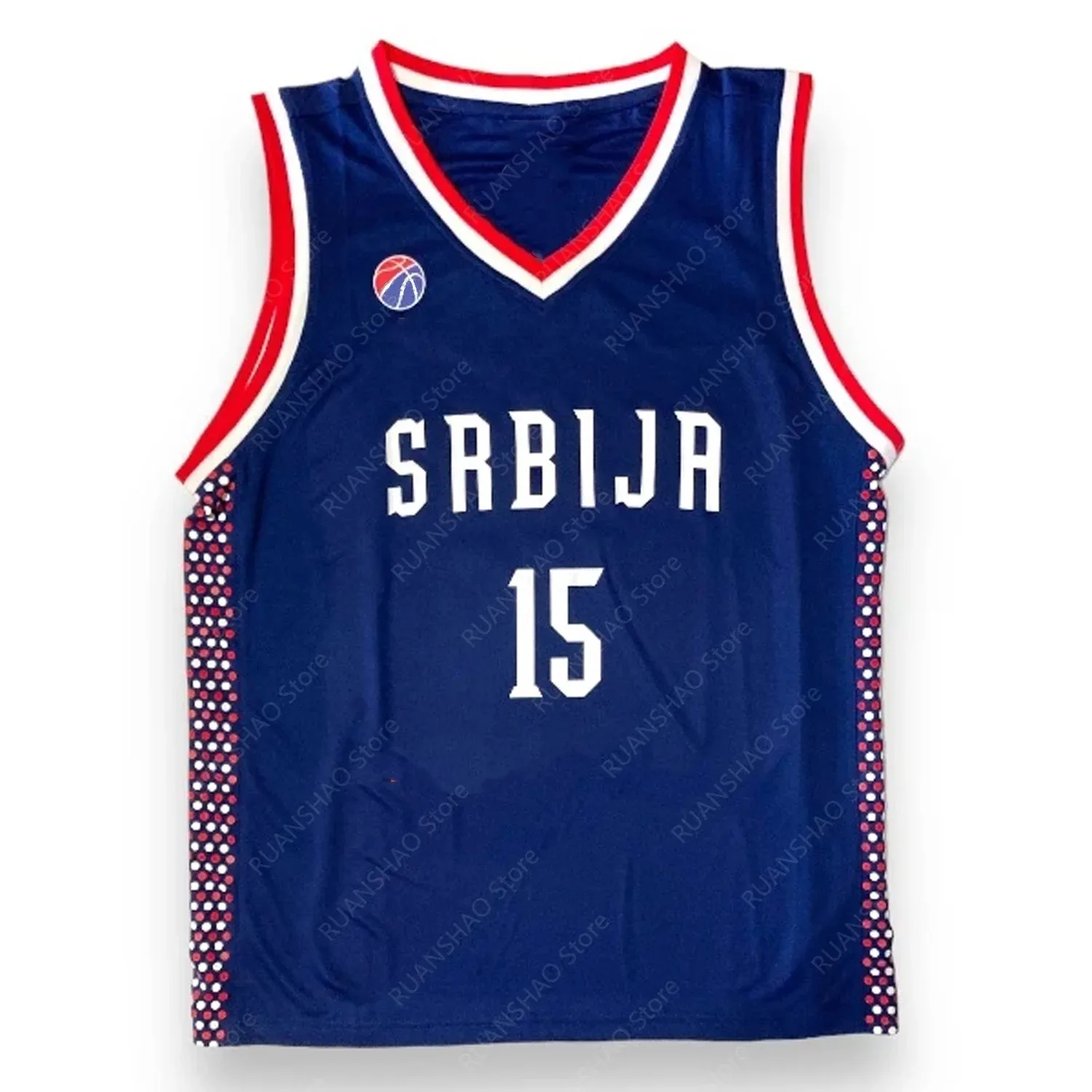 Summer Comfort Basketball Vest Basketball Jersey Of Serbia 2024 BOGDANOVIC 7 JOKIC 15 A Gift For Basketball Fans And Enthusiasts