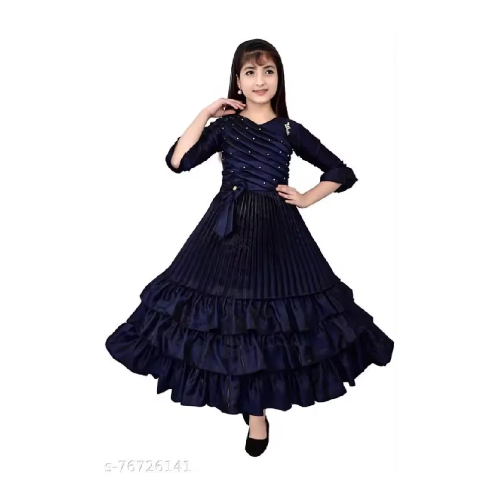 High Quality Elegant Mini Animal Ball Gown Luxurious Long-Size Floor-Length Party Dress 12-Year Old Kids Short Made Cotton