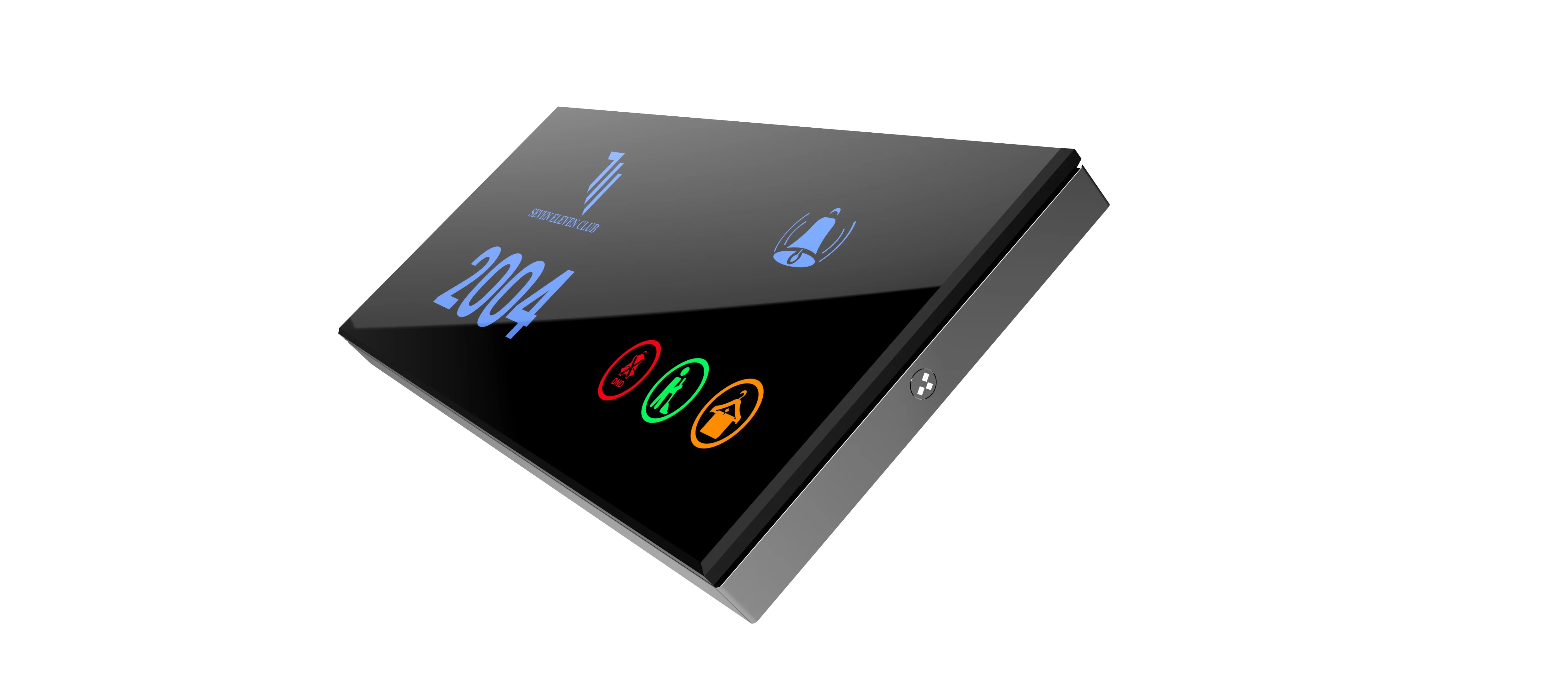 Fox Domotics Crystal Glass Touch Panel Smart Hotel with DND Room Number Clean Doorbell Switch Wifi Controlled light switch